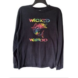 Koloa Surf Company Wicked Wahoo Fish Mens T Shirt Size M Tie Dye Black Beach